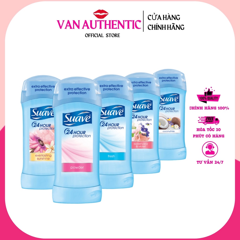 Lăn khử mùi Suave 24h Proctection 74g