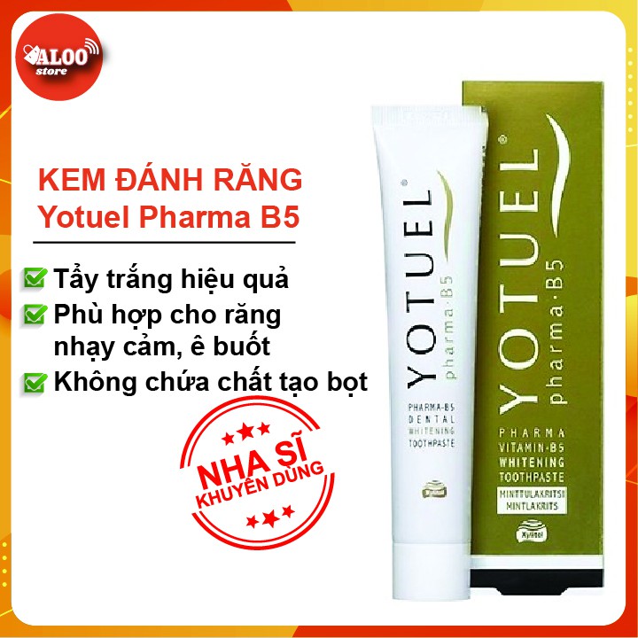 Kem đánh răng cho răng nhạy cảm chống ê buốt và làm trắng yotuel pharma b5 50 ml