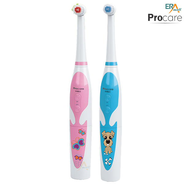 Combo tiết kiệm cho bé yêu bàn chải điện trẻ em procare khb01 màu xanh + 1 bàn đầu bàn chải dự phòng