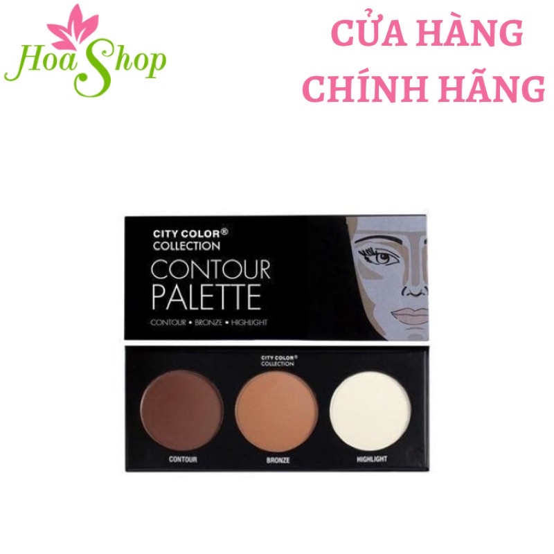 [HOÀN TIỀN 15%]PHẤN TẠO KHỐI 3 Ô CITY COLOR CONTOUR EFFECTS PALETTE