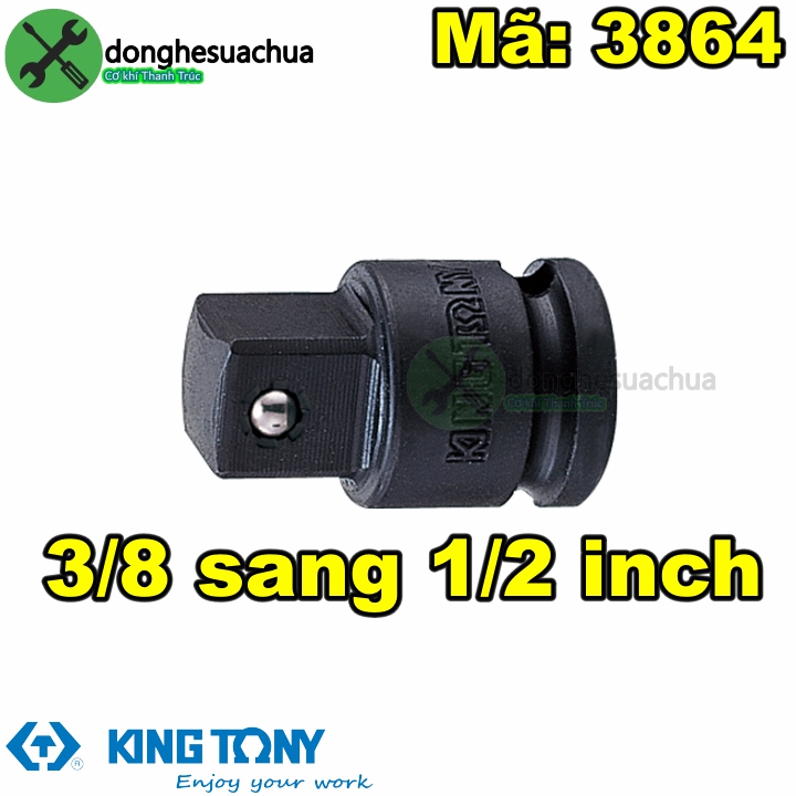 Đầu chuyển đen 3/8 sang 1/2 kingtony 3864