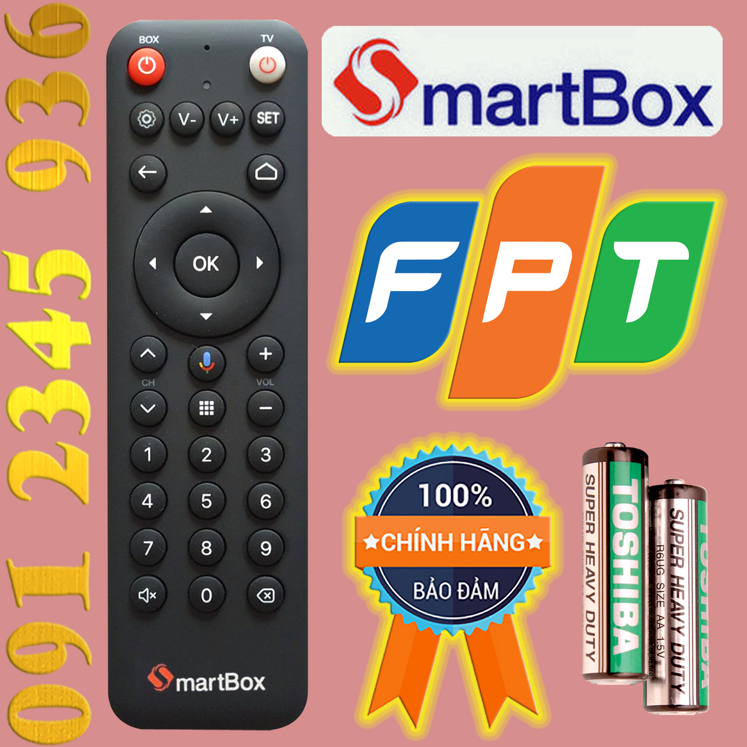 Điều khiển SmartBox "Giọng Nói" có "Học Lệnh'' cho đầu kỹ thuật số.