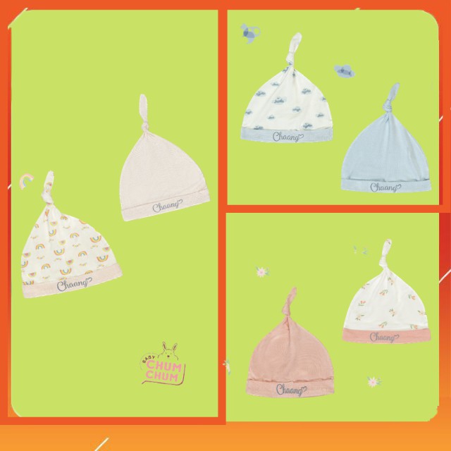 Set Mũ Thóp Sơ Sinh Cho Bé Summer Chaang Hòng Xanh Da Trời Xanh Lá Babychumchum