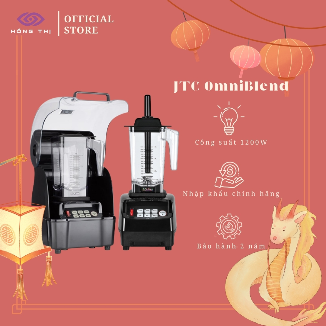Combo Máy xay sinh tố công nghiệp JTC OmniBlend I TM-800A 1200W và Hộp chống ồn - Hàng chính hãng