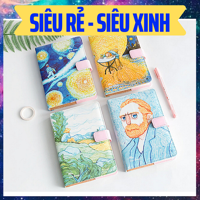 sổ tay da phong cách - chủ đề họa sĩ Vincent Van Gogh