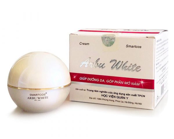 Kem Smartcos Arbu White Học Viện Quân Y giúp dưỡng da, sáng mịn, làm mờ các vết thâm nám- TBYT Quang Hà
