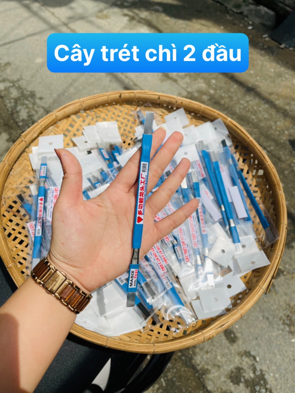 Cây trét chì 2 đầu, cạo keo trên main IC màu xanh 29K