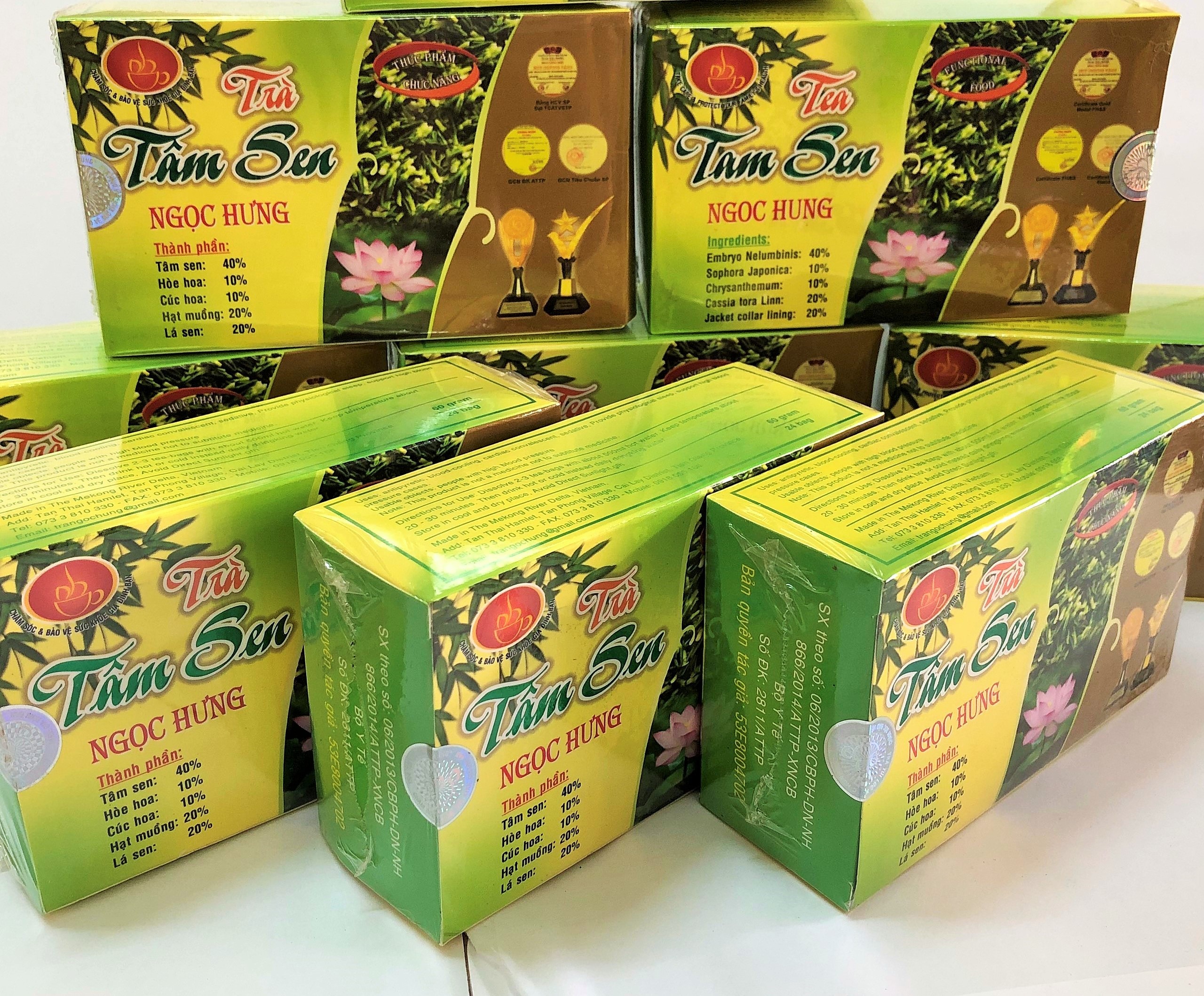 COMBO 3 HỘP TRÀ TÂM SEN NGỌC HƯNG - 150K