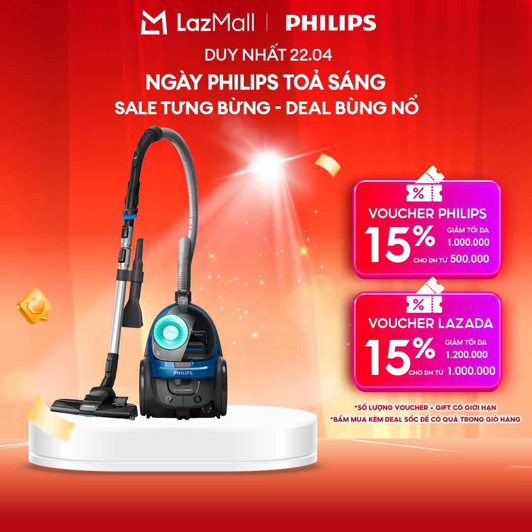 Máy Hút Bụi Không Túi Philips FC9570/01 |1900W |  Powercyclone 7  Hút Bụi Dễ Dàng – Công Suất Tối Đa - Hàng Chính Hãng
