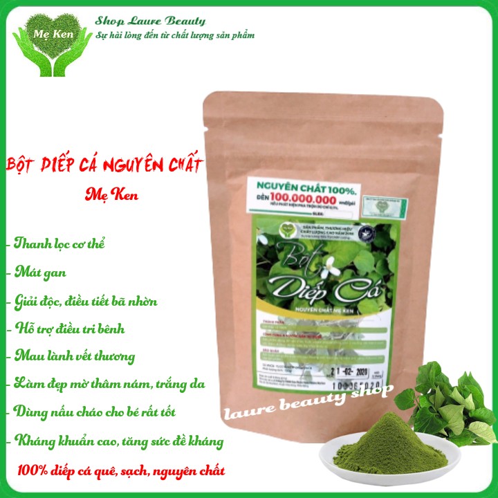 Bột diếp cá nguyên chất mẹ ken 100g