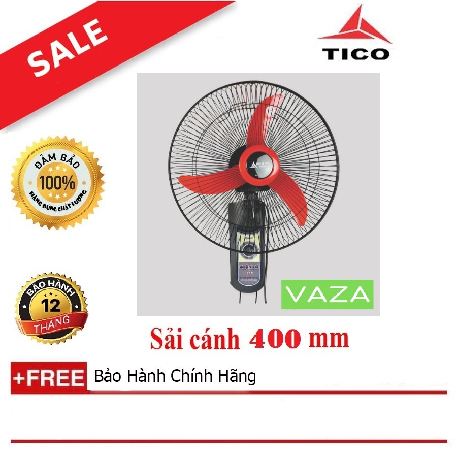 Quạt treo tường Tico B400 ĐỘNG CƠ 100% DÂY ĐỒNG