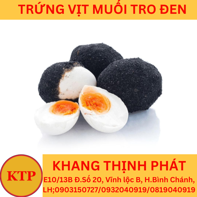 Trứng vịt muối tro đen - hộp 5 quả