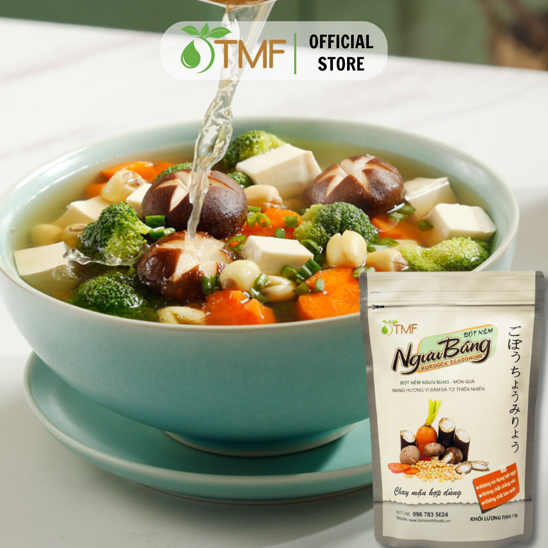Bột nêm ngưu báng 1kg tâm minh foods thuần chay không bột ngọt cho bé