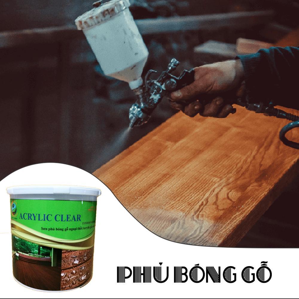 Sơn Phủ Bóng Gỗ Nội Thất Gốc Nước,Sơn Gỗ Acrylic