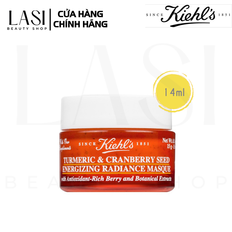 Mặt Nạ Nghệ & Việt Quất Kiehls Tumeric & Cranberry Seed Energizing Radiance Masque 14ml | Da sáng mịn màng. Giảm thâm