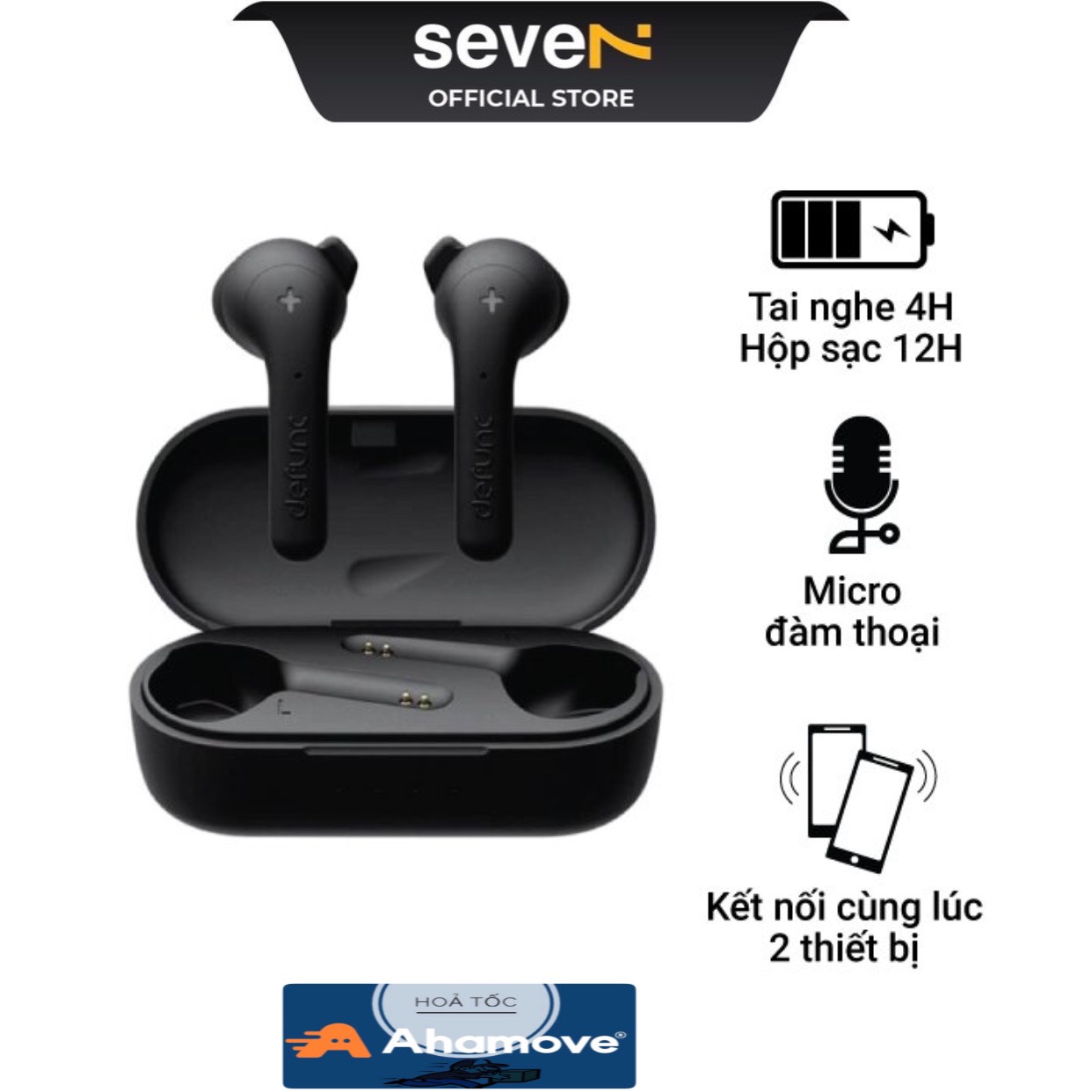 Tai nghe bluetooth defunc true basic - android, ios, windows - chính hãng bh 12 tháng - seve7