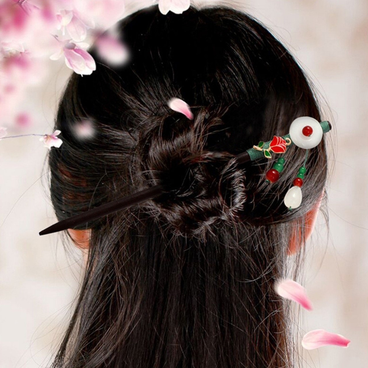 TRÂM BÚI TÓC CỔ PHONG GỖ MIX ĐÁ