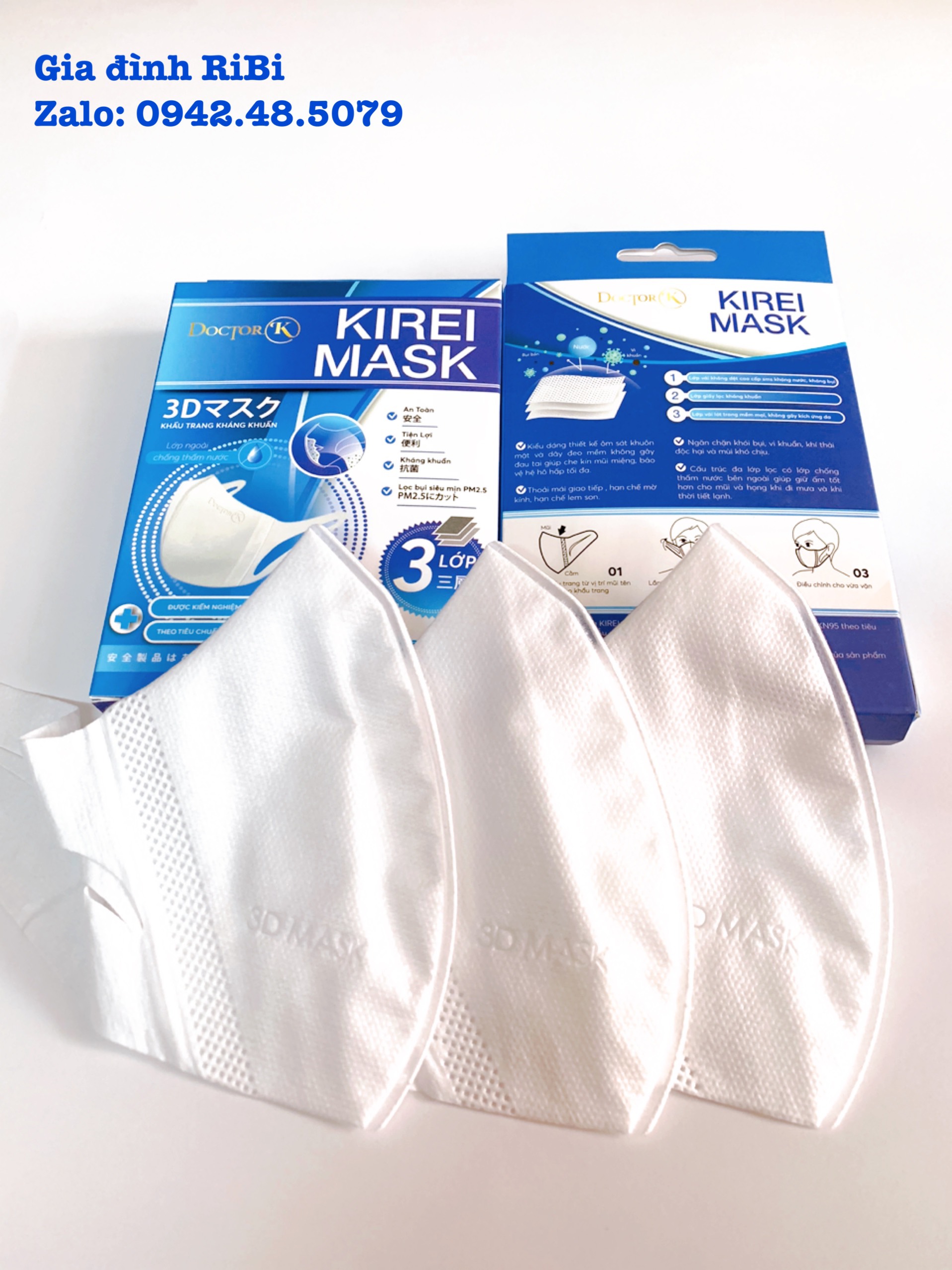 [HCM]Khẩu trang 3D DOCTOR K KIREI MASK & chống bụi 2.5PM