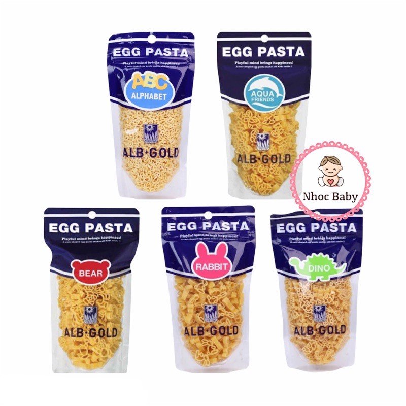 Nui trứng egg pasta alb gold nhật 90gr cho bé 7m+ - hình chữ cái
