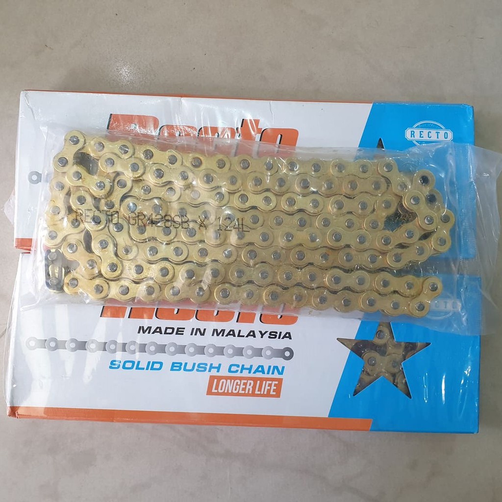 Sên Vàng Recto Made in Malaysia 9Ly.. đủ kích cỡ, dên recto cho xe máy xe côn tay khách chọ phân loại