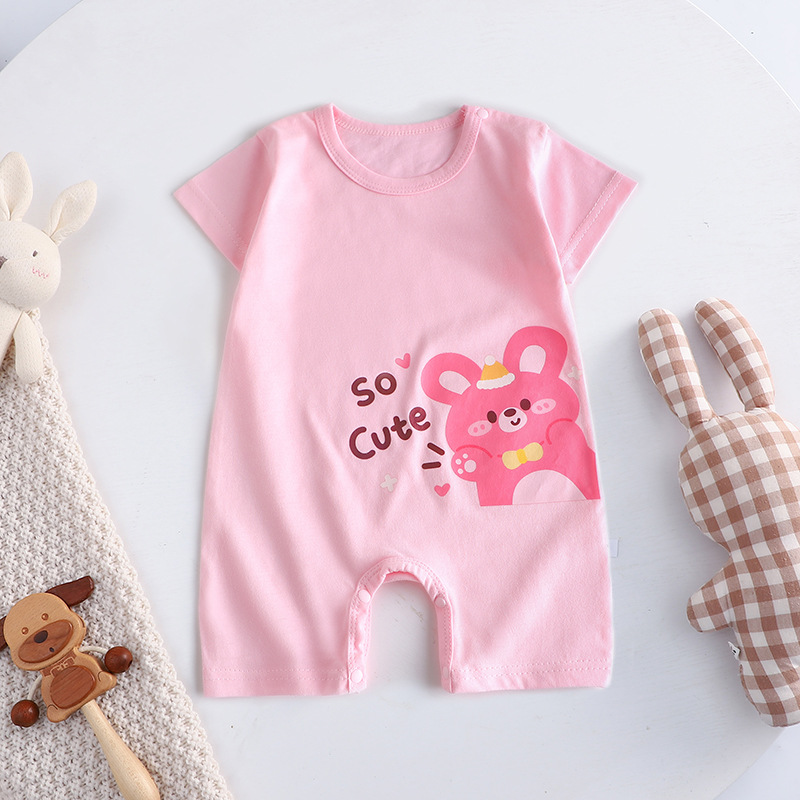 Bộ liền thân sơ sinh body suit, quần áo trẻ em sơ sinh liền thân cộc tay chất cotton cho bé trai bé gái