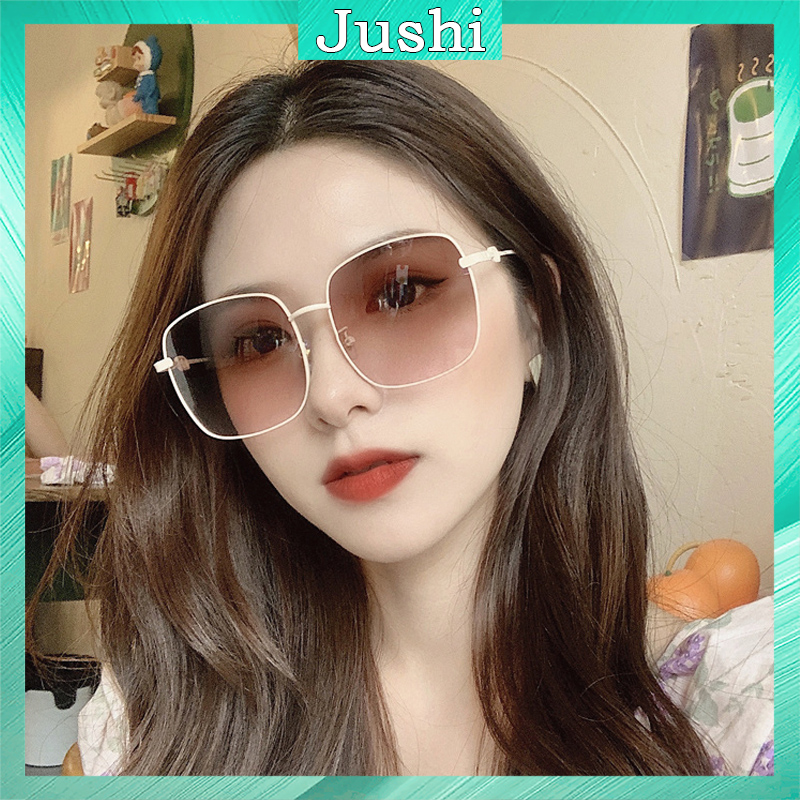 Mắt kính nữ thời trang gọng kim loại 2024, kính râm đi biển đẹp Hàn Quốc chống tia uv đi xe máy, biển, du lịch