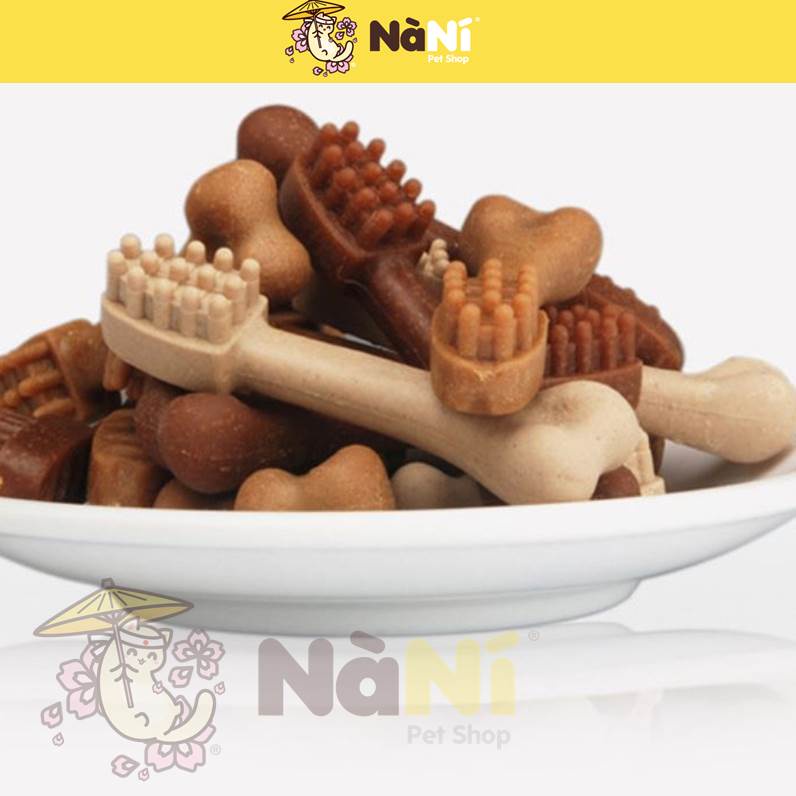 Xương gặm sạch răng cho chó Yaho Gói bự 10-30 miếng, Bánh thưởng cho cún 3 vị siêu ngon - NaNipetshop