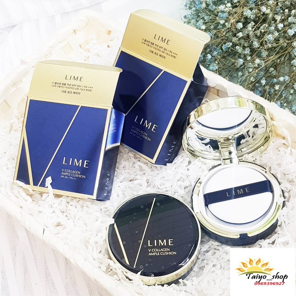 Phấn nước lime v collagen ample cushion - hộp xanh