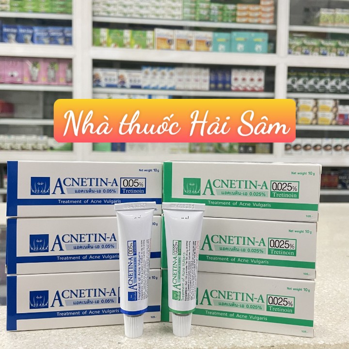 Kem bôi giảm mụn acetin a 0.025% và 0.05% - acetin a chống lão hoá hàng chuẩn thái 10g