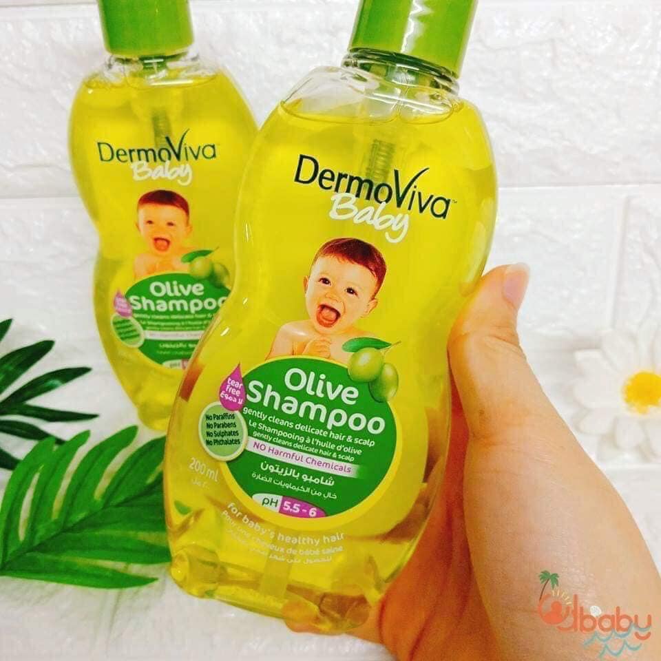 Dầu gội DermoViva chiết xuất Olive cho trẻ em 200ml