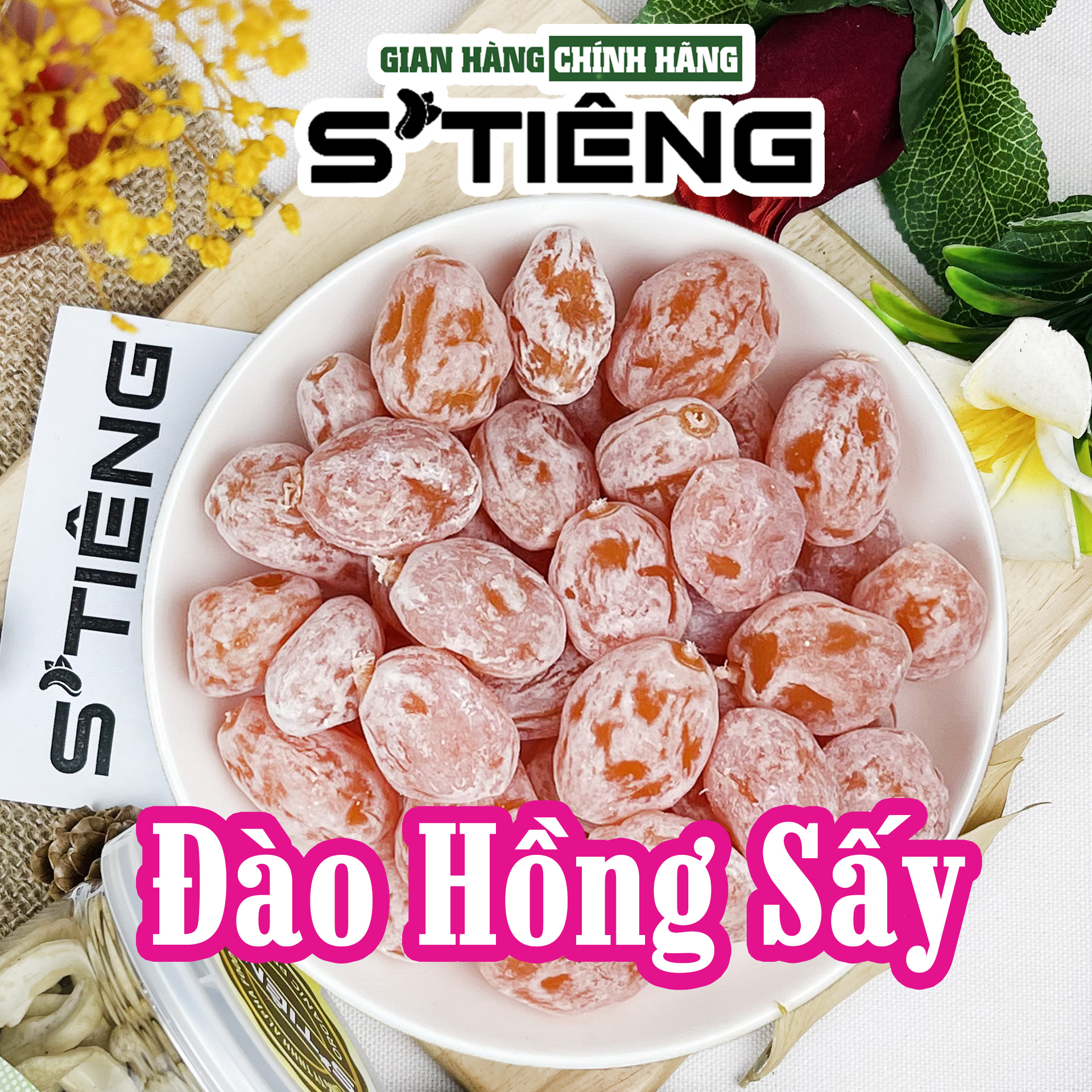 Quả đào hông sấy dẻo stiêng chua ngọt