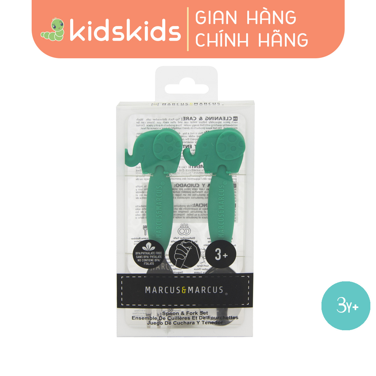 Bộ thìa nĩa ăn dặm cho bé Marcus & Marcus, từ 3 tuổi - Ollie