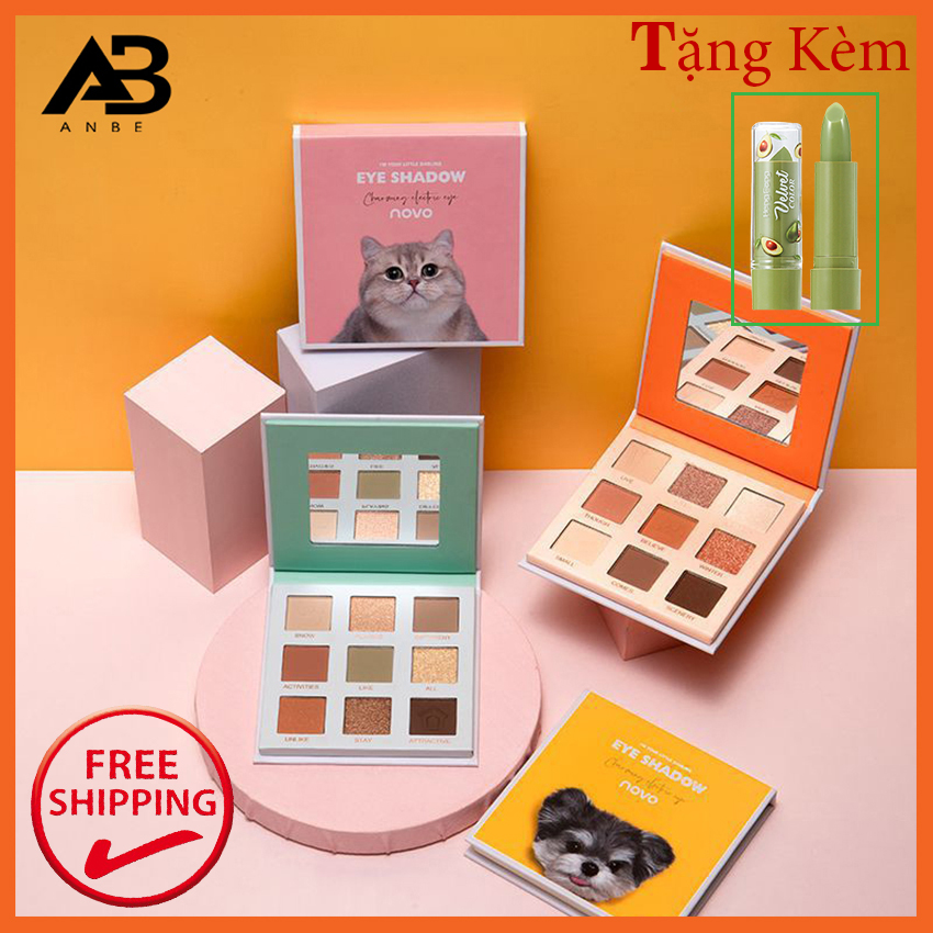 [FREE SHIP]Bảng Phấn Mắt Nội Địa Trung Anbe Đẹp Có Tặng Son Dưỡng Môi Trái Bơ Cute 25k