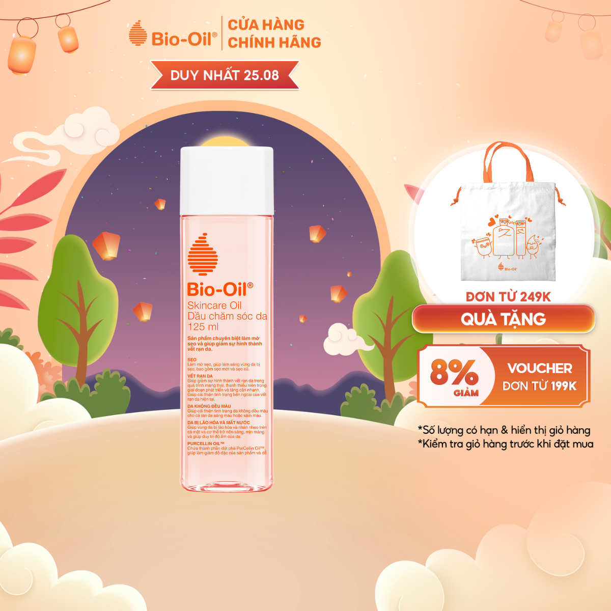 [Lựa chọn hàng đầu của Phụ nữ mang thai] Dầu chăm sóc da giúp cải thiện rạn da, mờ sẹo và đều màu da - BIO-OIL SKINCARE OIL (chai 125ml)