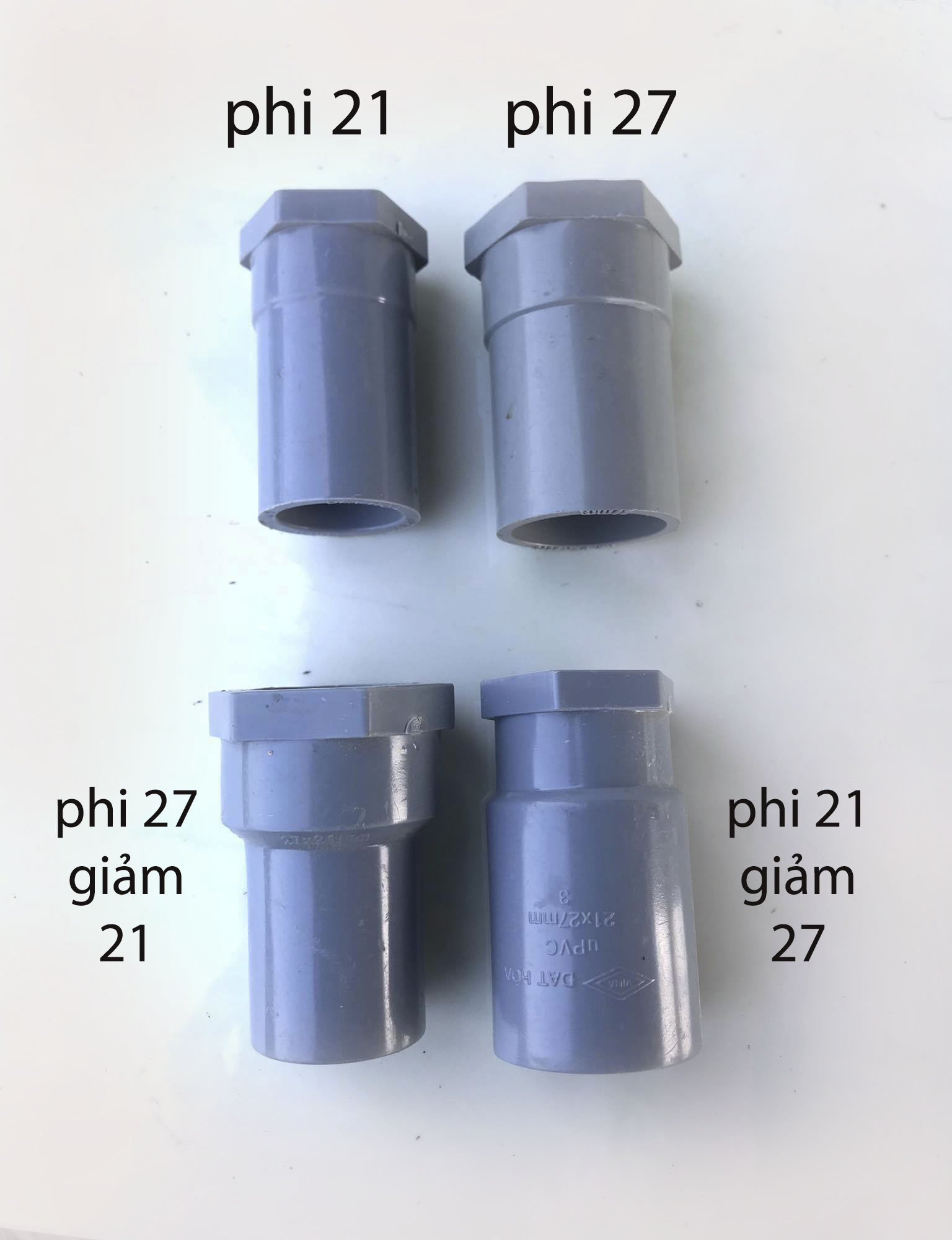 Nối răng trong 21, 27, 27/21, 21/27 nhựa pvc loại rẻ