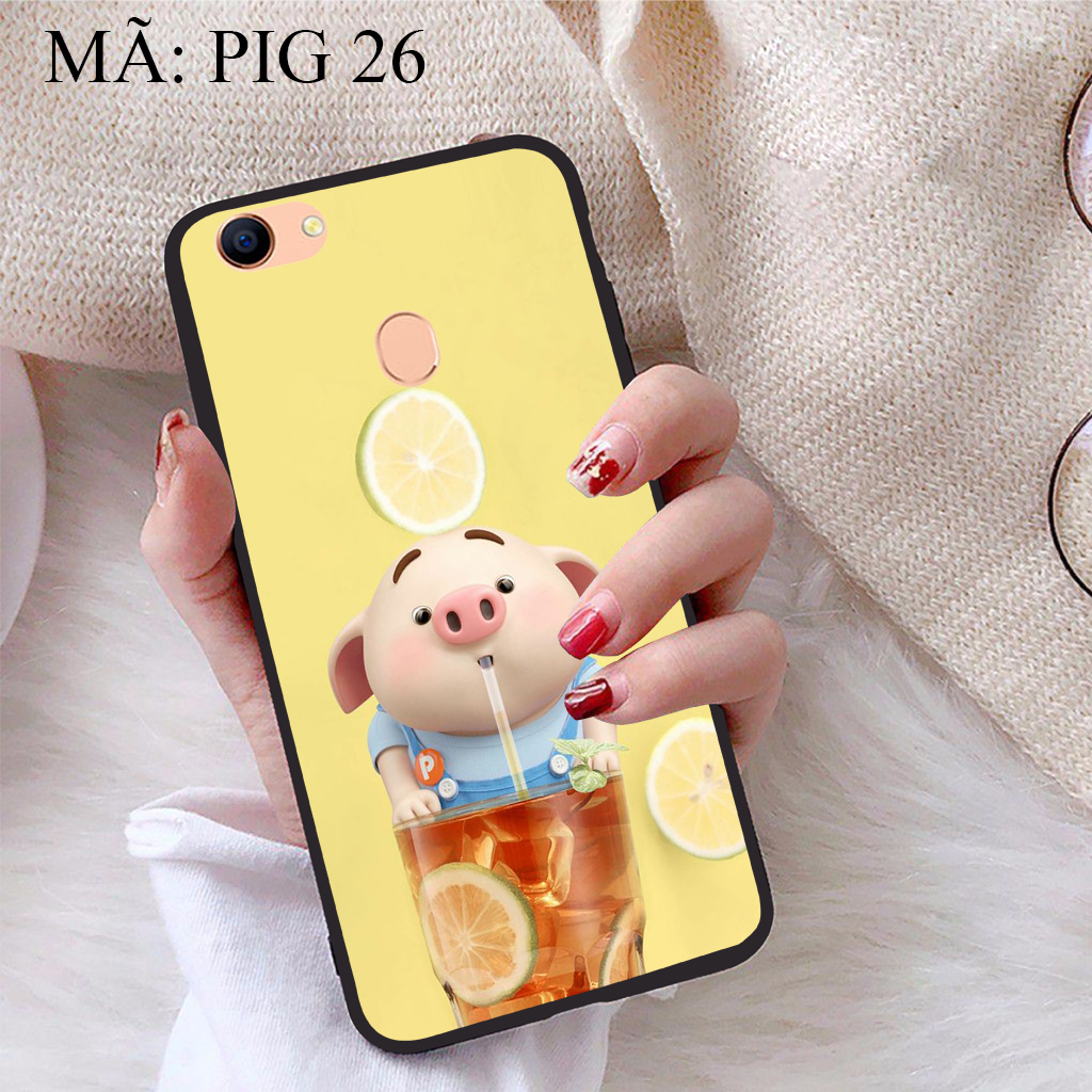 [HCM]Ốp lưng iCase dành cho Oppo F5 viền dẻo TPU BST Pig Cute