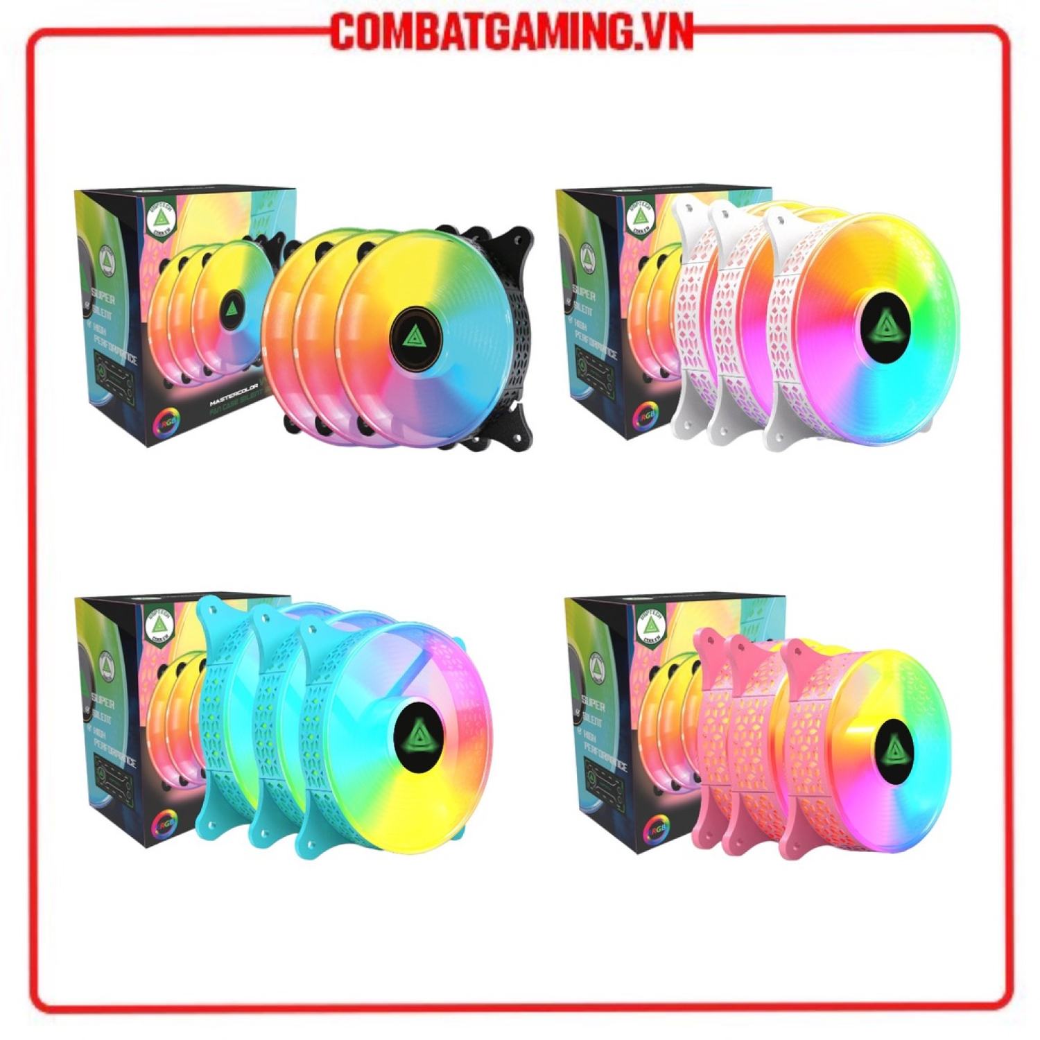 Kit 3 fan vsp v400c led rgb