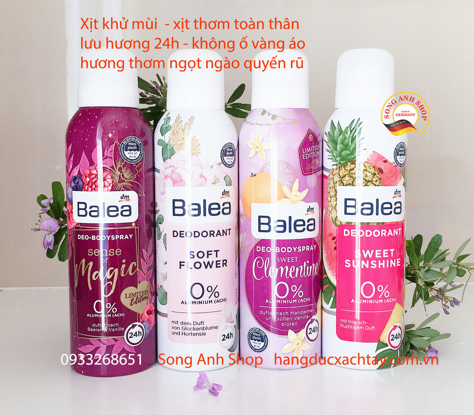 Xịt khử mùi -xịt thơm toàn thân Balea lưu hương đến 24h