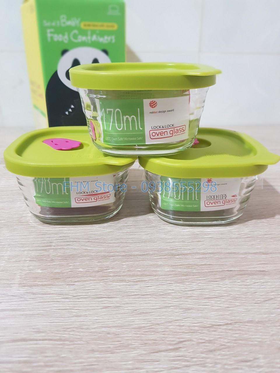 Bộ 3 hộp thủy tinh chịu nhiệt cho bé llg161s3
