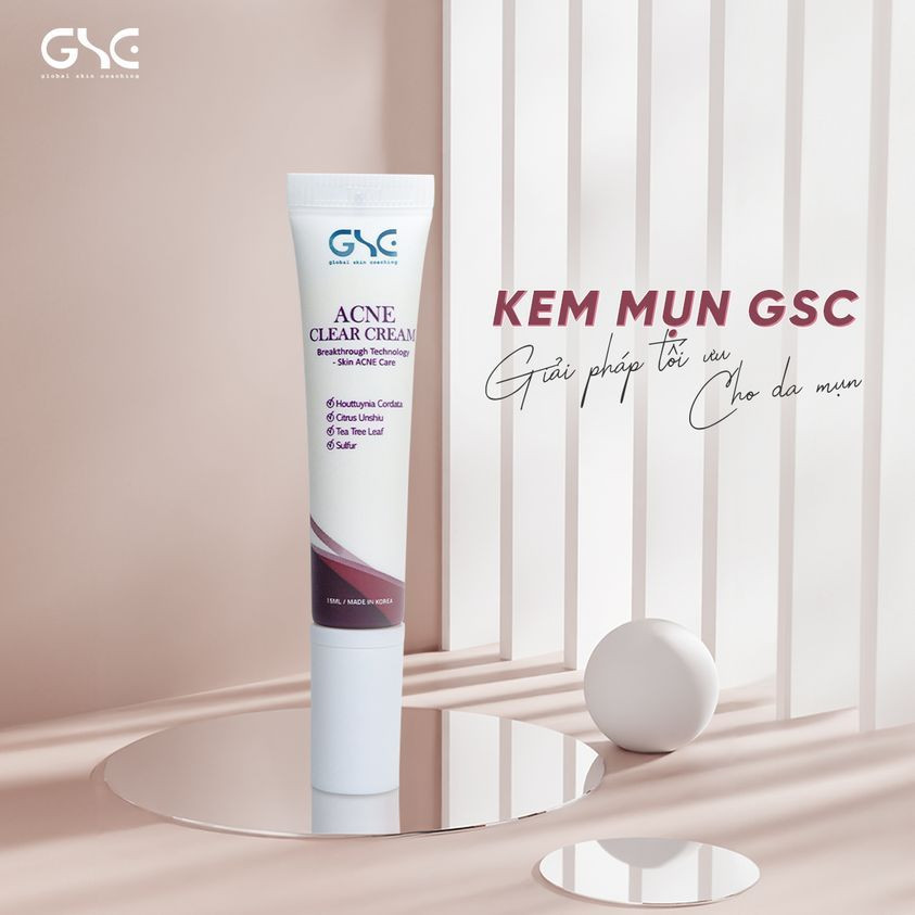 Kem chấm mụn gsc acne clear cream 15ml - bbon beauty chính hãng