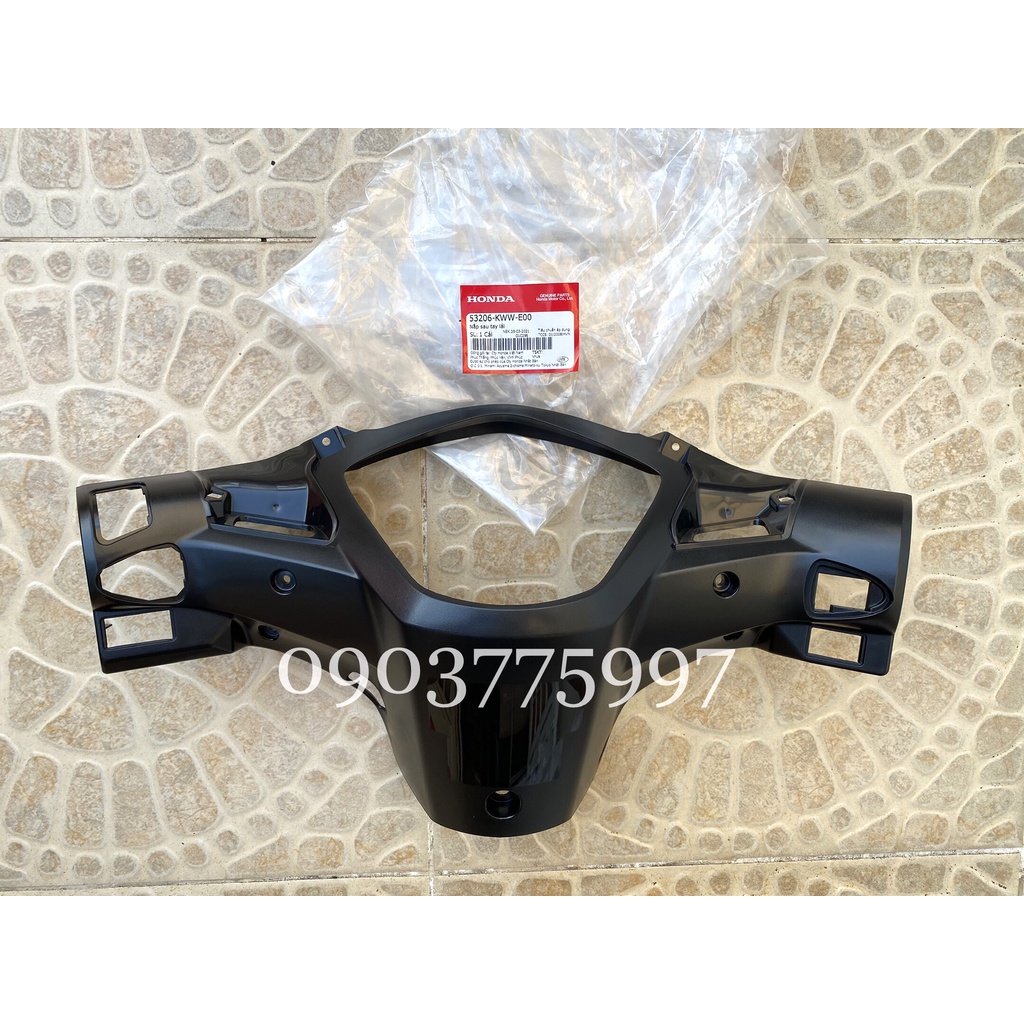 Nắp sau tay lái wave s110 , bợ cổ ws110 wave s 110 đen nhám