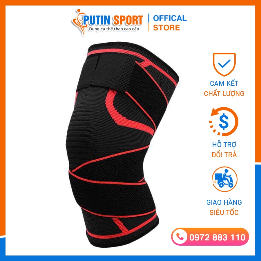 Bó gối xỏ có dây quấn kép yasu ysc06 - bảo vệ đầu gối cao cấp, hỗ trợ tập luyện - putin shop