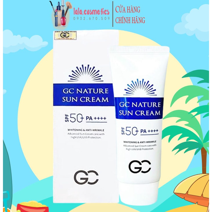  Kem Chống Nắng Nâng Tone GC Nature Sun Cream SPF 50+ PA++++ 60ml Hàn Quốc Chính Hãng 