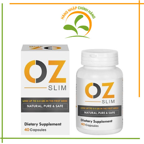 Viên uống giảm cân OZ Slim Natural, Pure & Safe 40 viên