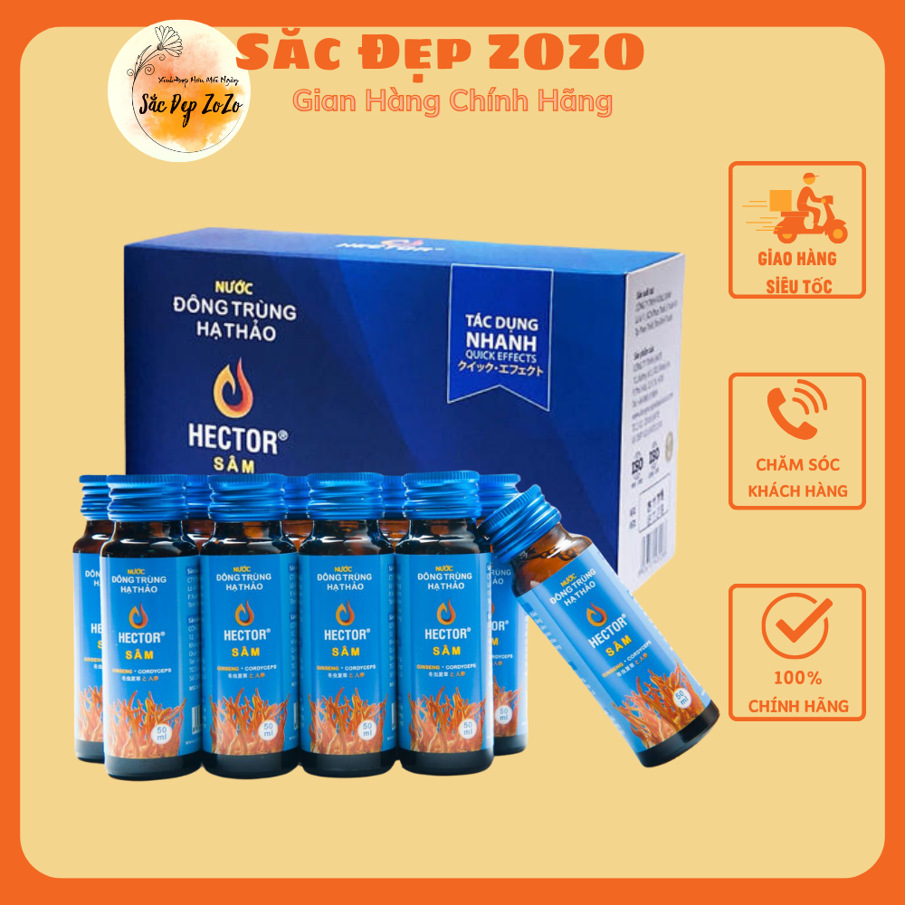 Nước Uống Collagen Hector Sâm Hộp 10 Chai