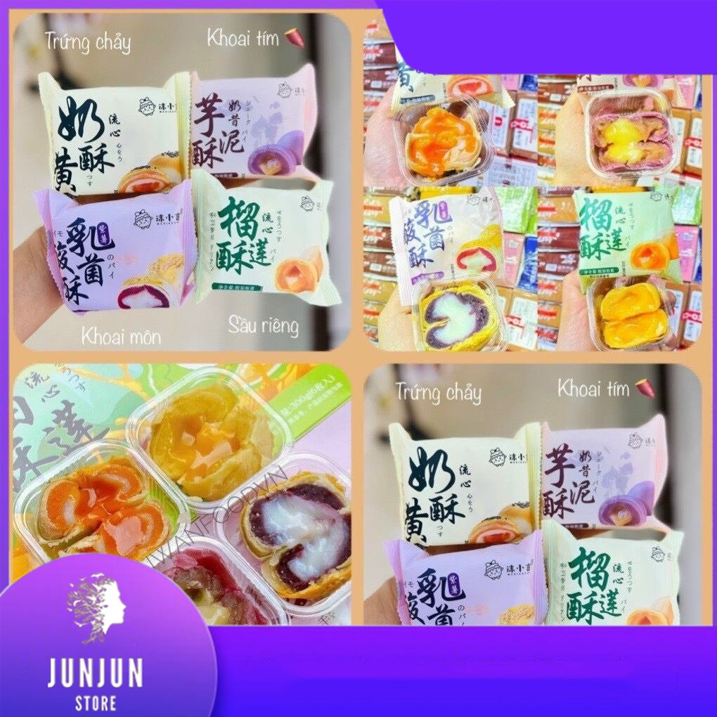 Bánh Trung Thu Đài Loan Hộp 2kg bánh lava ngàn lớp trứng muối mix 4 vị