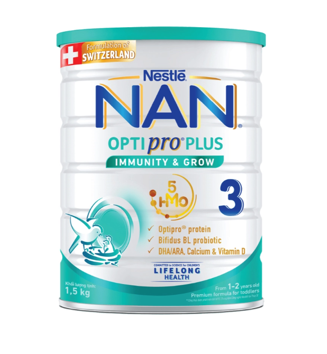 Sữa bột NAN Optipro Plus số 3 1.5 kg 1 - 2 tuổi