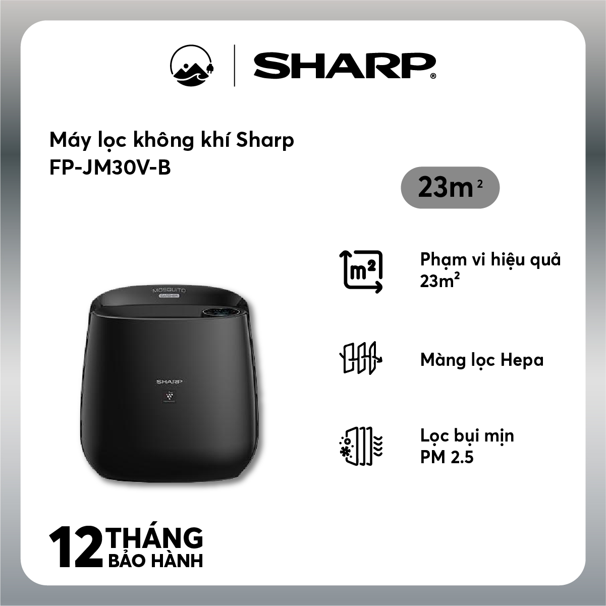 Máy lọc không khí sharp fp-jm30v-b