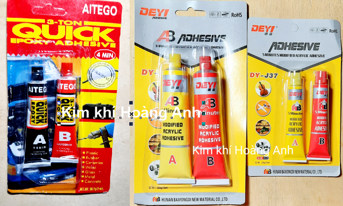 Keo AB, keo dán đa năng, keo 2 thành phần AB loại to khô nhanh trong 4 phút