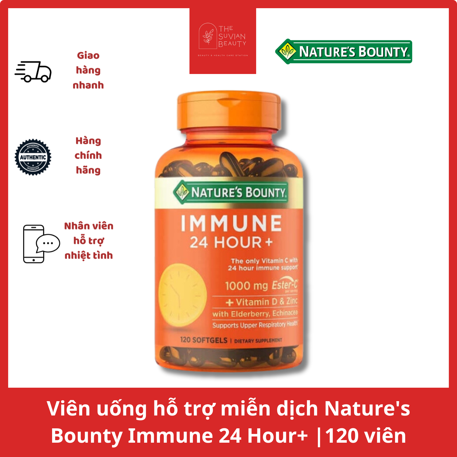 Nature s Bounty Immune 24 Hour+ 120 tablets